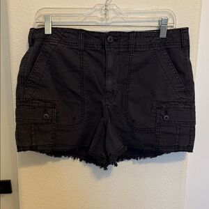 Women's Black Cargo Shorts